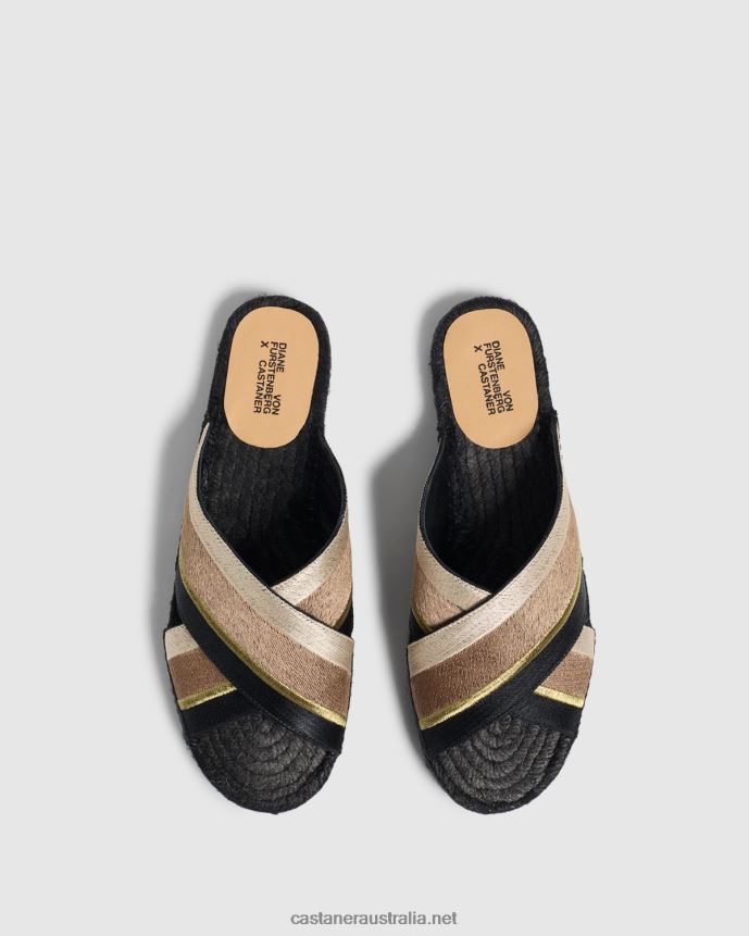 Castaner Women PAOS DVF/156 L4V4PN187 TAUPE/BLACK/NATURAL