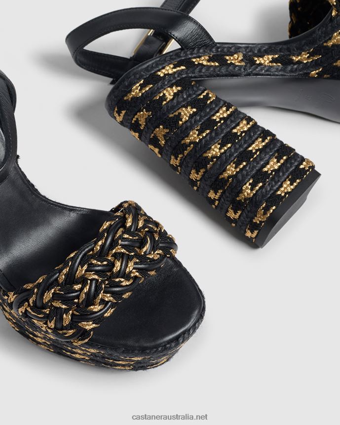 Castaner Women ANNE/136 L4V4PN198 BLACK/GOLD